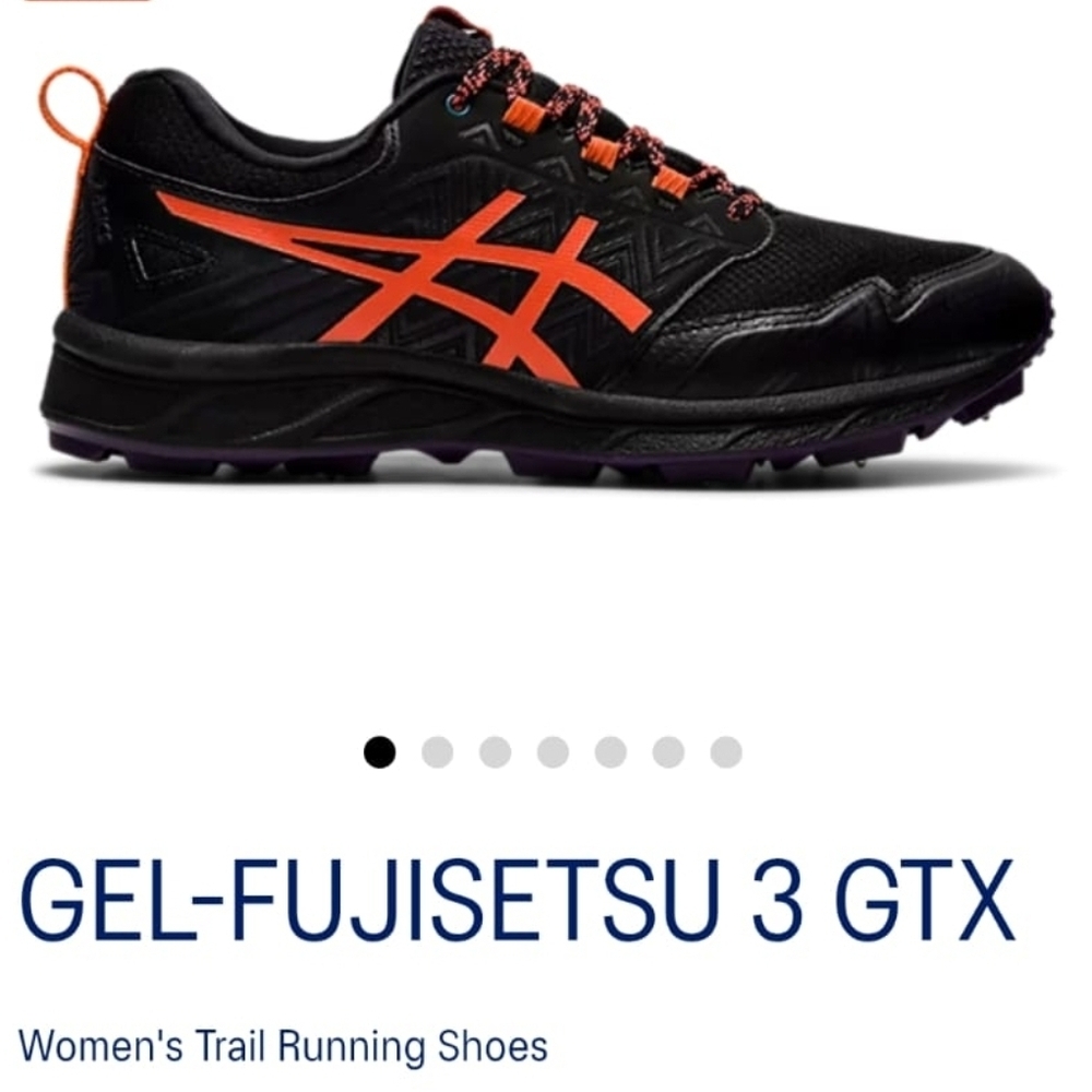 ASICS Gel-Fujisetsu 3 GTX Women's Trail Shoes - Black and Orange